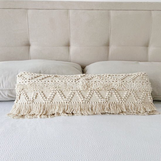 Long Lumbar Throw Pillow- Moss Linen – Coterie, Brooklyn