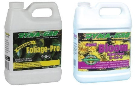 Dyna-Gro nutrients for hydroponics.