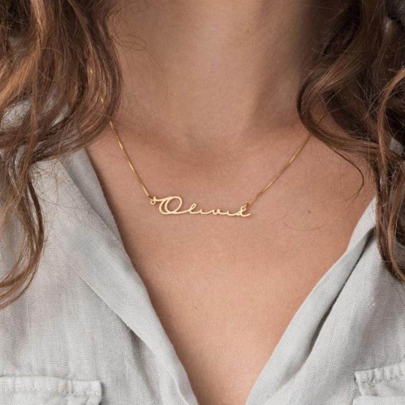 delicate name necklace