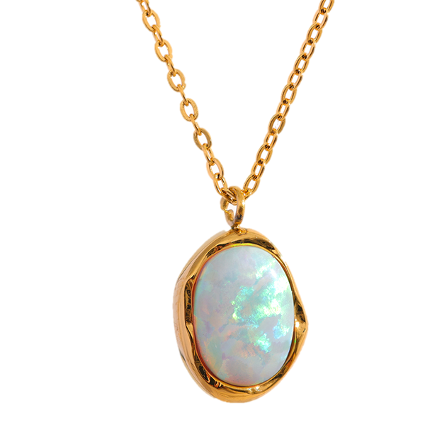 Sculptured Opal Necklace – Aubrey Adele