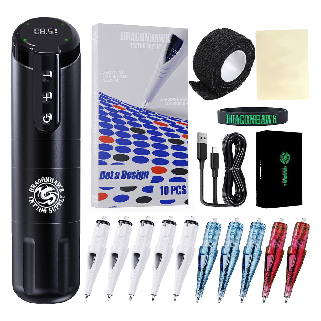 Dragonhawk X2 Wireless Tattoo Pen Machine Kit – MAST TATTOO