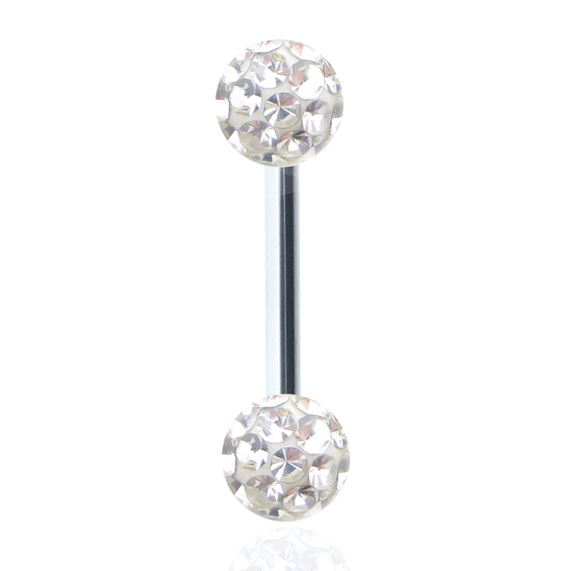 Piercing de langue cristal