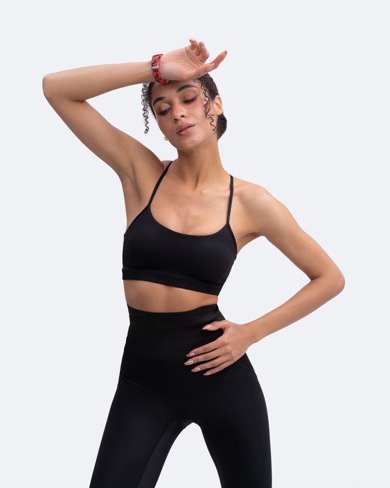 Sable Black Thin-strap Wireless and Seamless Bra, Super-comfy and sexy