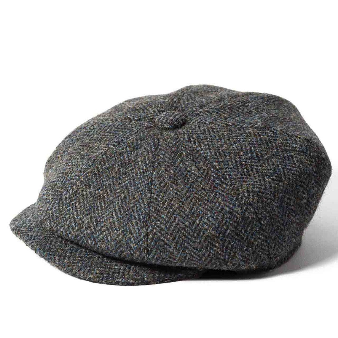 failsworth-harris-tweed-carloway-bakerboy-cap-in-greyblue-pattern-2012 ...