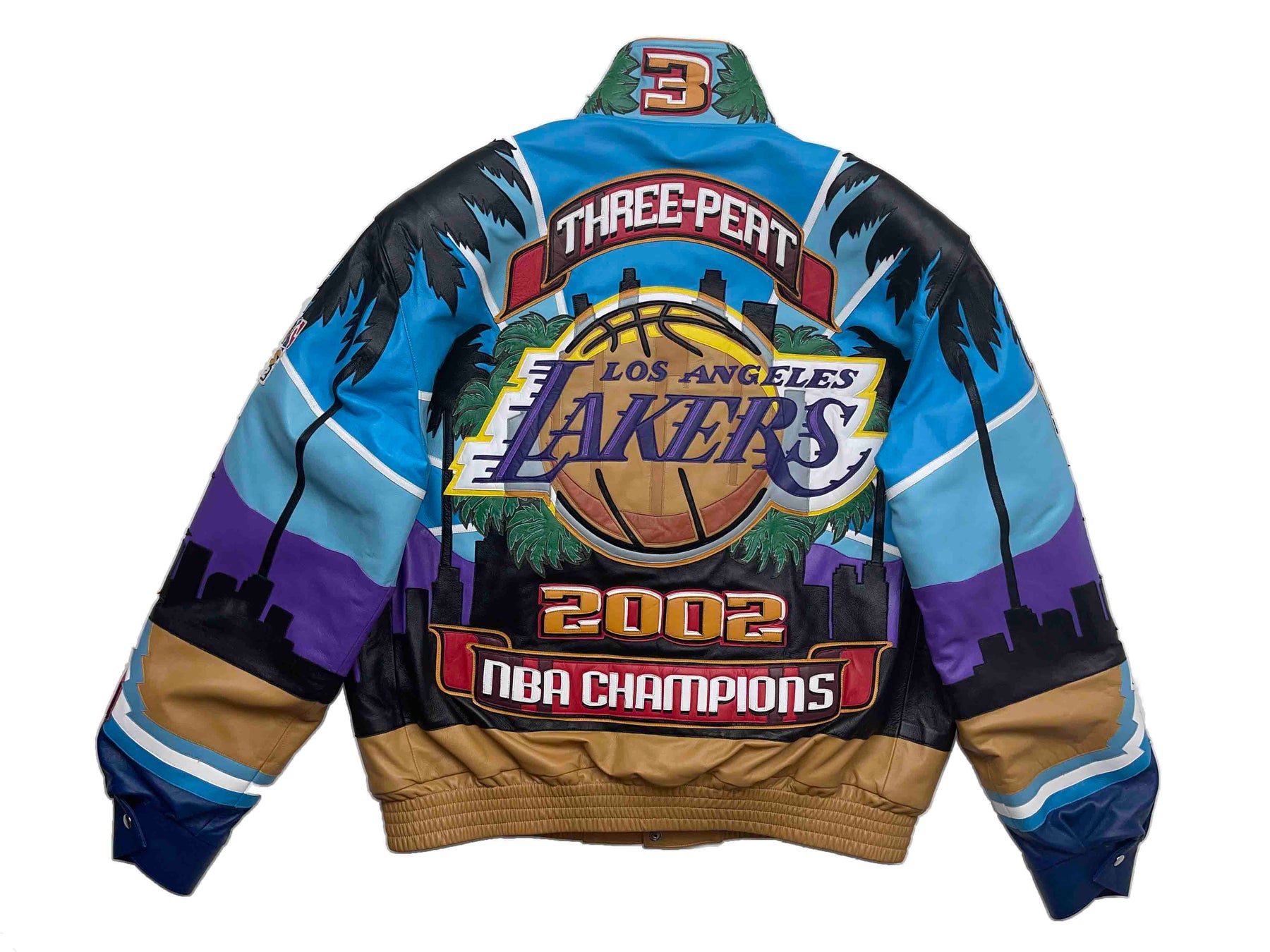 lakers 3 peat leather jacket