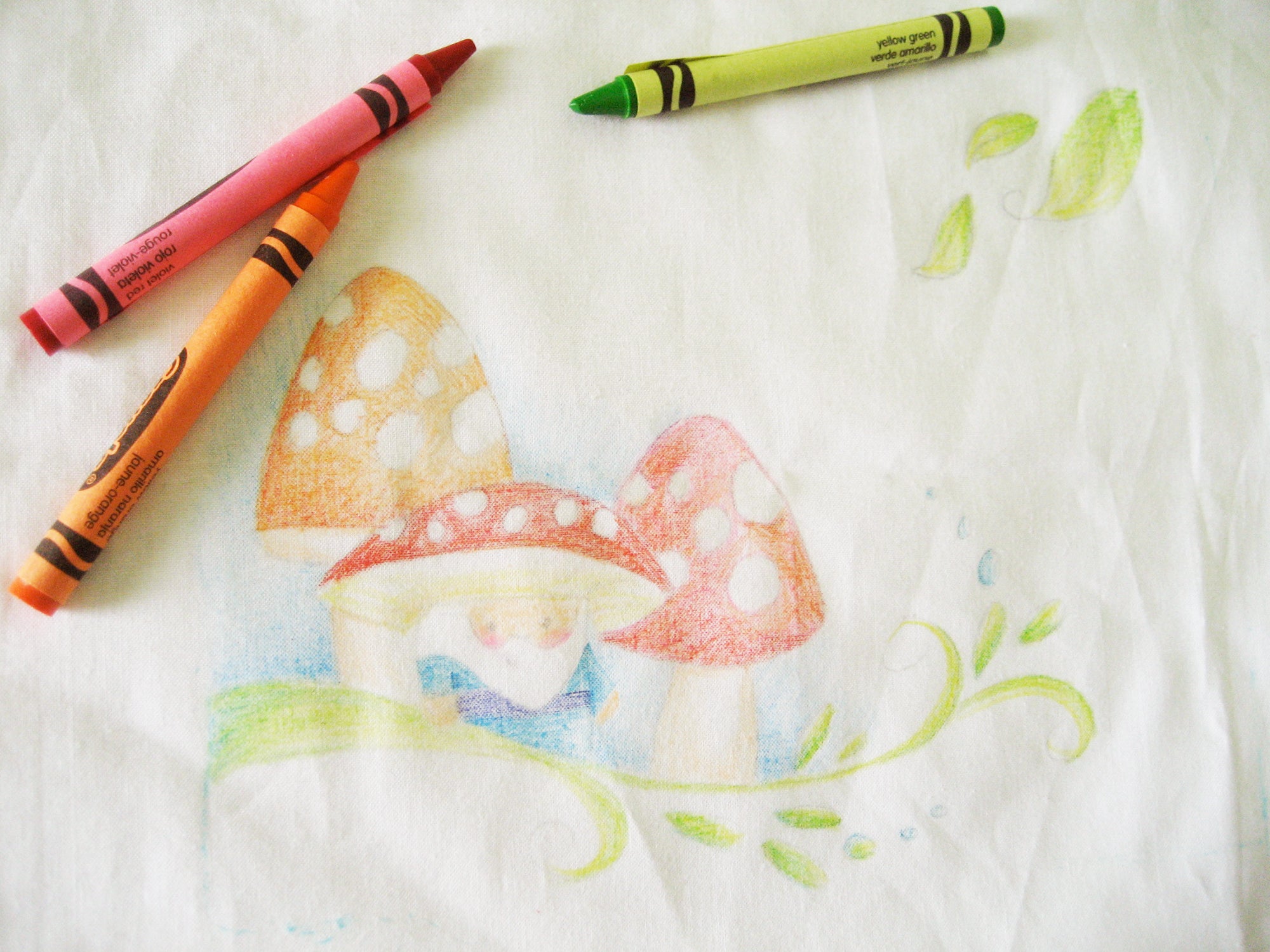 How to Use Crayons to Color Your Embroidered Fabric — Beth