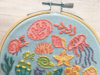 Rainbow Sea Creatures Hand Embroidery pattern download – Little Dear Shop