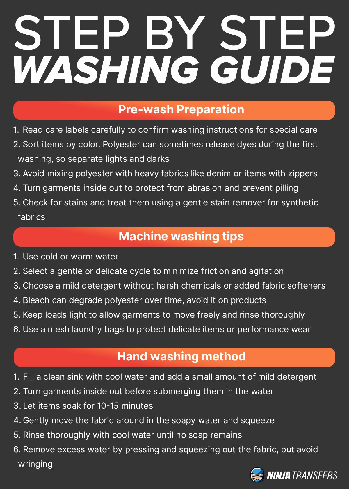 Infographic showing the tips above
