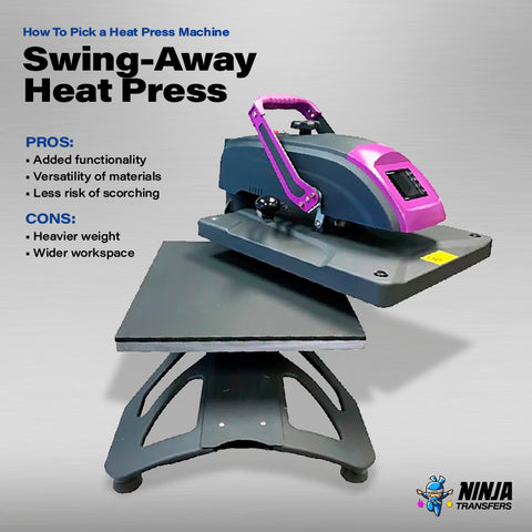 Digital Swing Away 9 x 12 T-Shirt Heat Press Machine Transfer