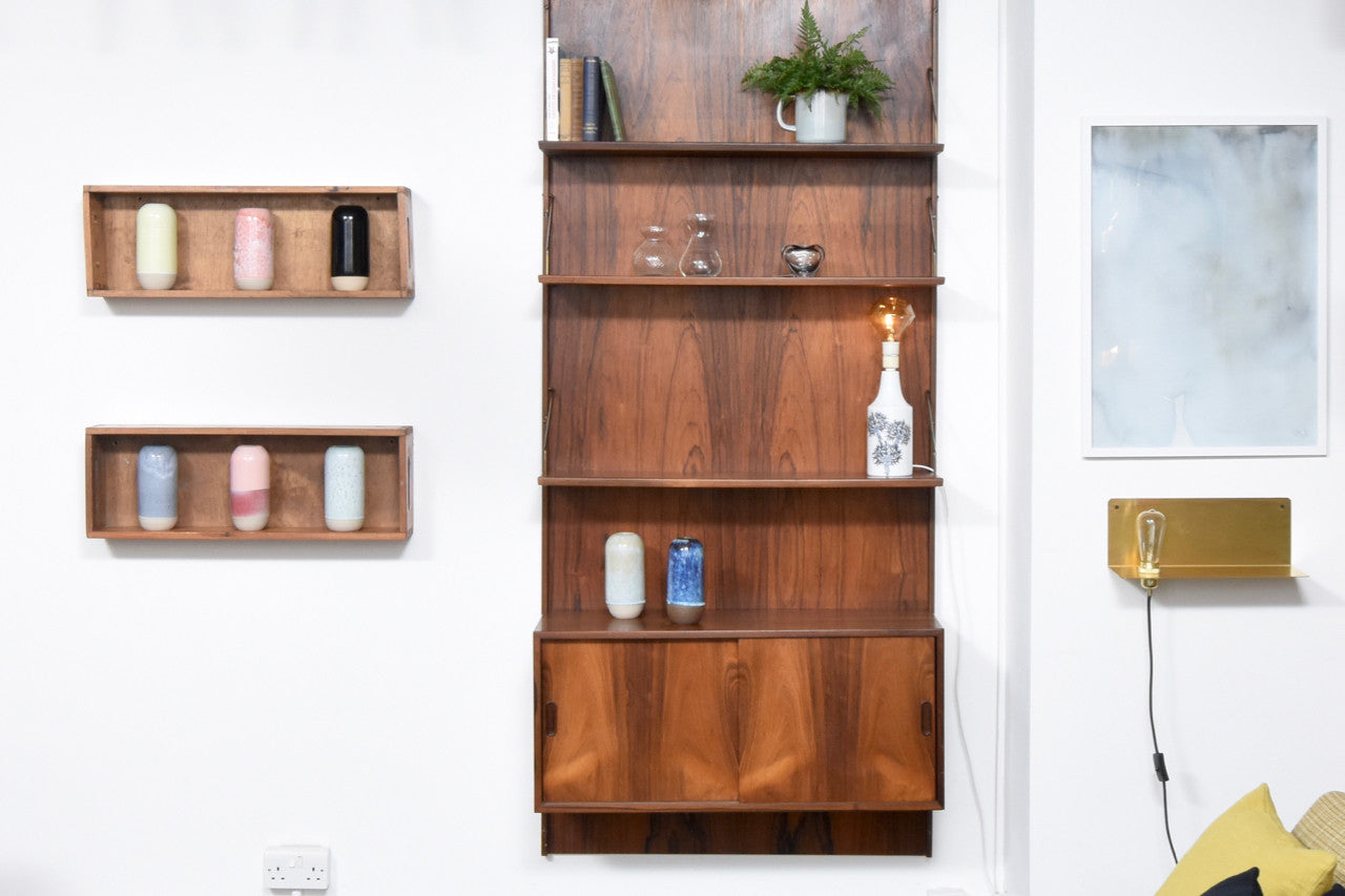 Wall unit crafted from rosewood