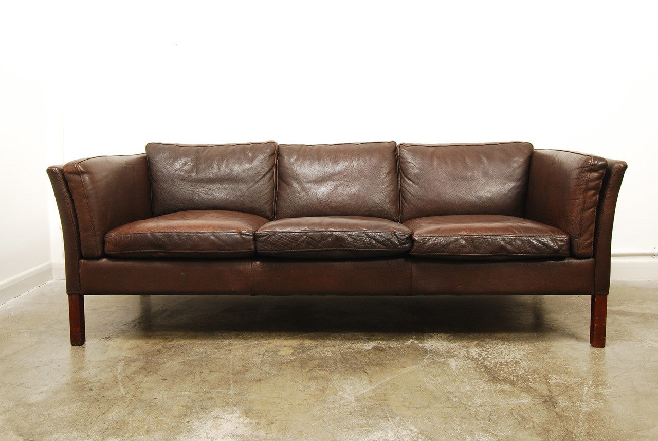 leather sofa with chase