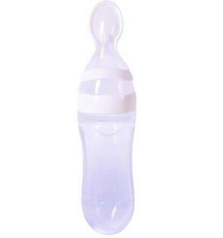 Newborn Baby Silicone Squeezing Feeding Bottle 5