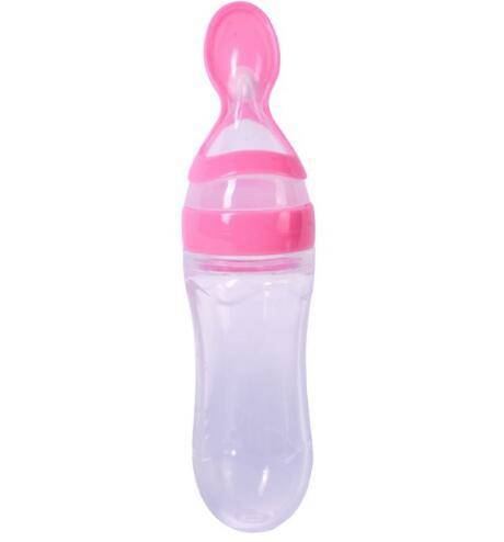 Newborn Baby Silicone Squeezing Feeding Bottle 8