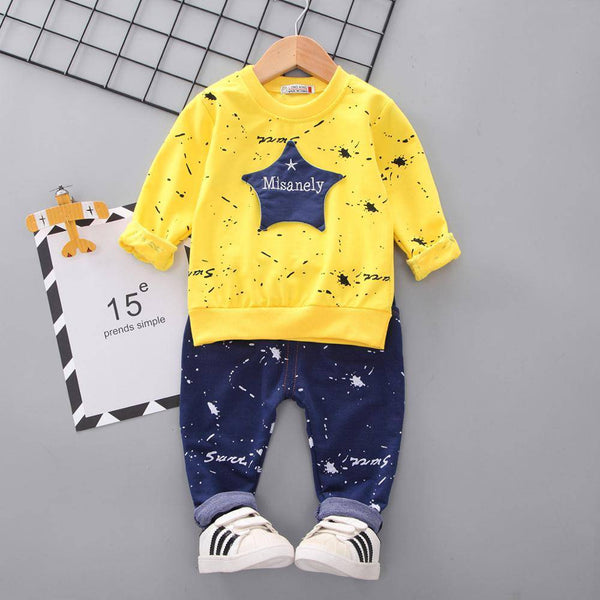 Boys Star Lion Printed Top + Pants Tracksuit 6