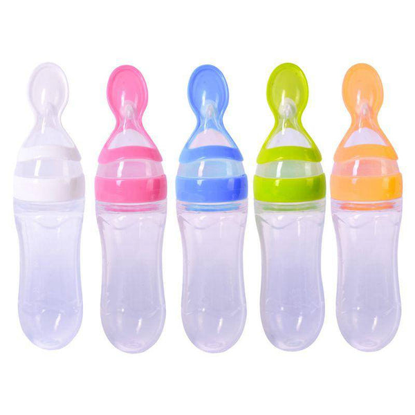 Newborn Baby Silicone Squeezing Feeding Bottle 0