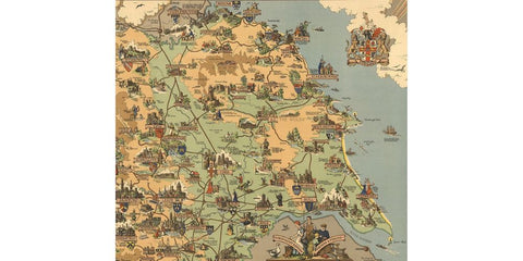 Map of Lincolnshire England 1850s