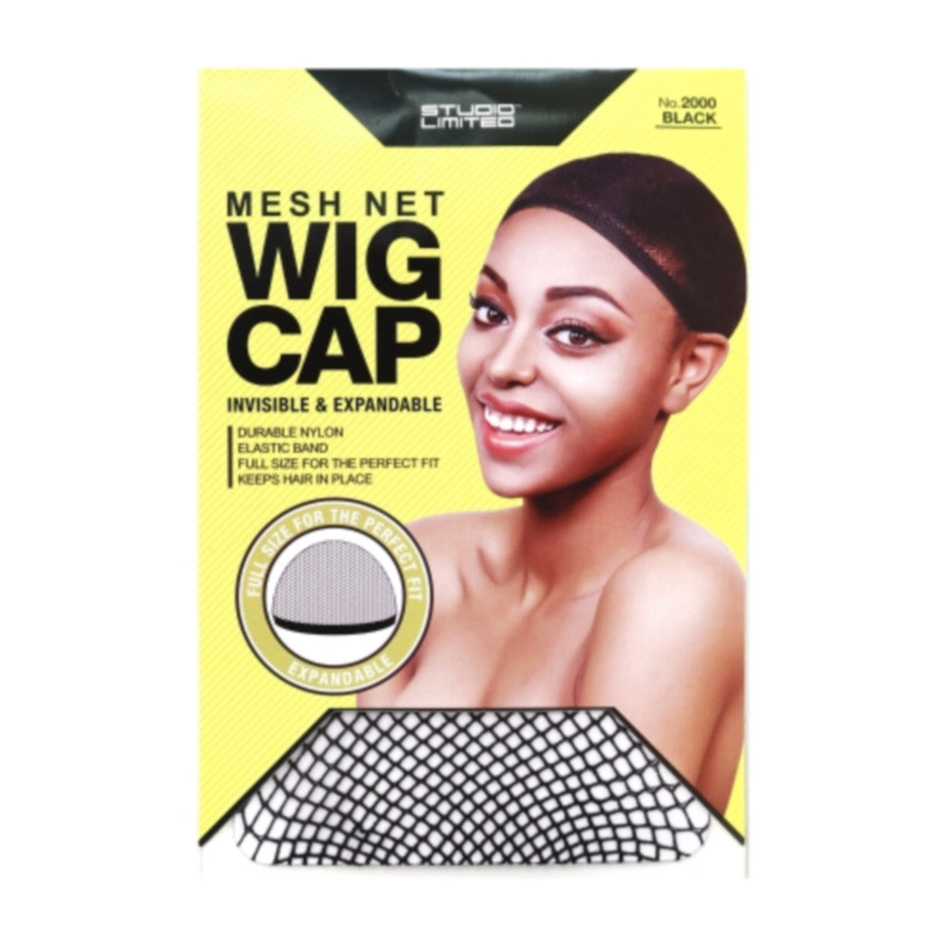 5001 Silicone Band Stocking Wig Cap / Black (12 PC) 