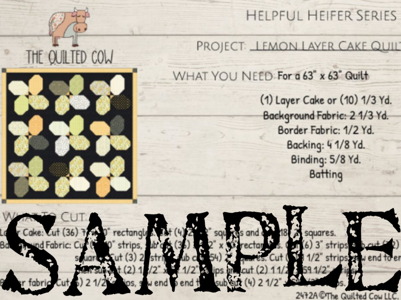 Helpful Heifer Lemon Layer Cake Quilt