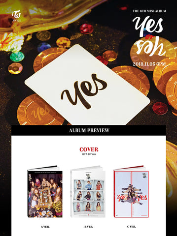 TWICE - YES OR YES 6th Mini Album+Free Gift – KPOP MARKET [Hanteo