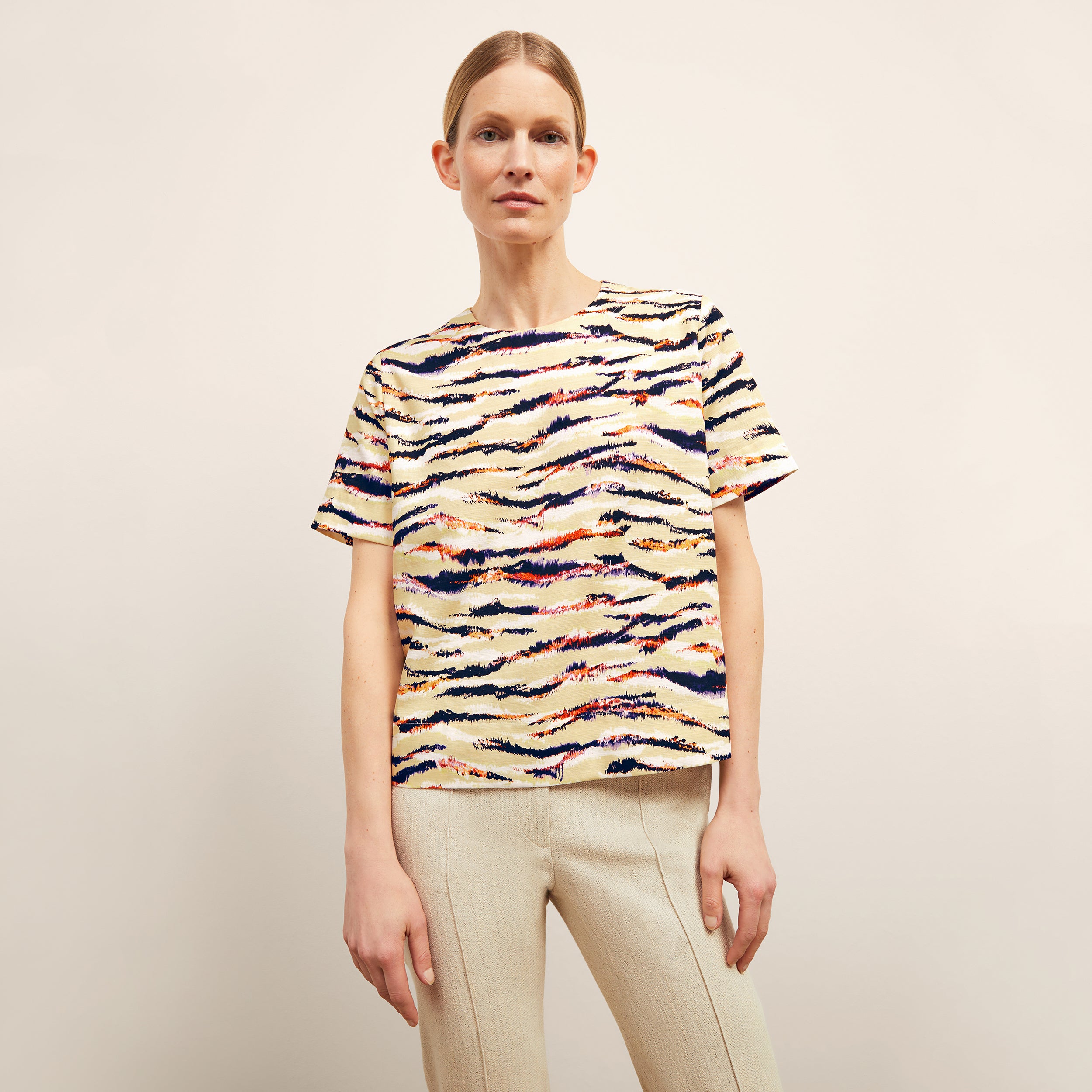 M.m.lafleur The Annika Tee - Airy Cotton In Multi