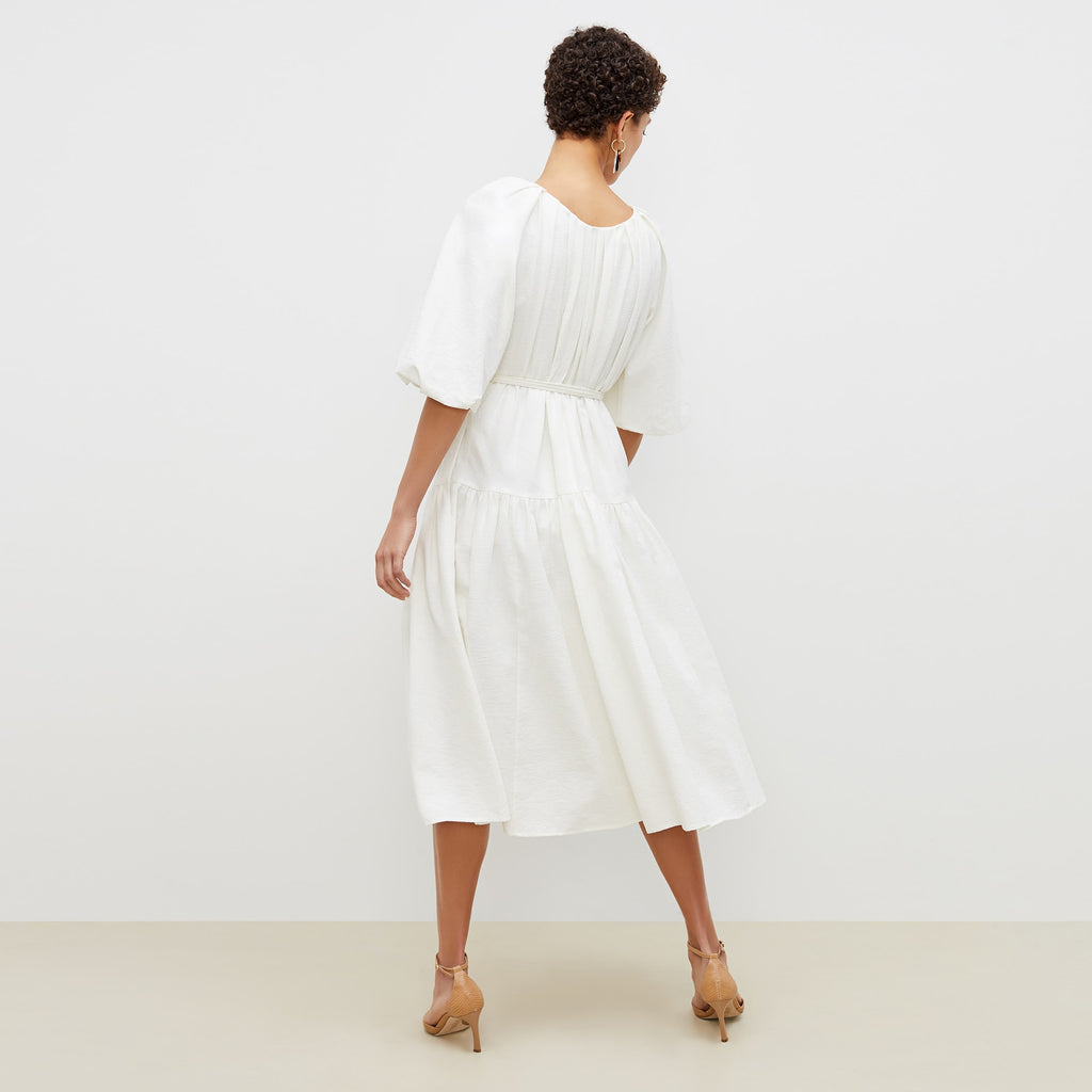 Medina Dress - Textured Voile :: Porcelain – M.M.LaFleur