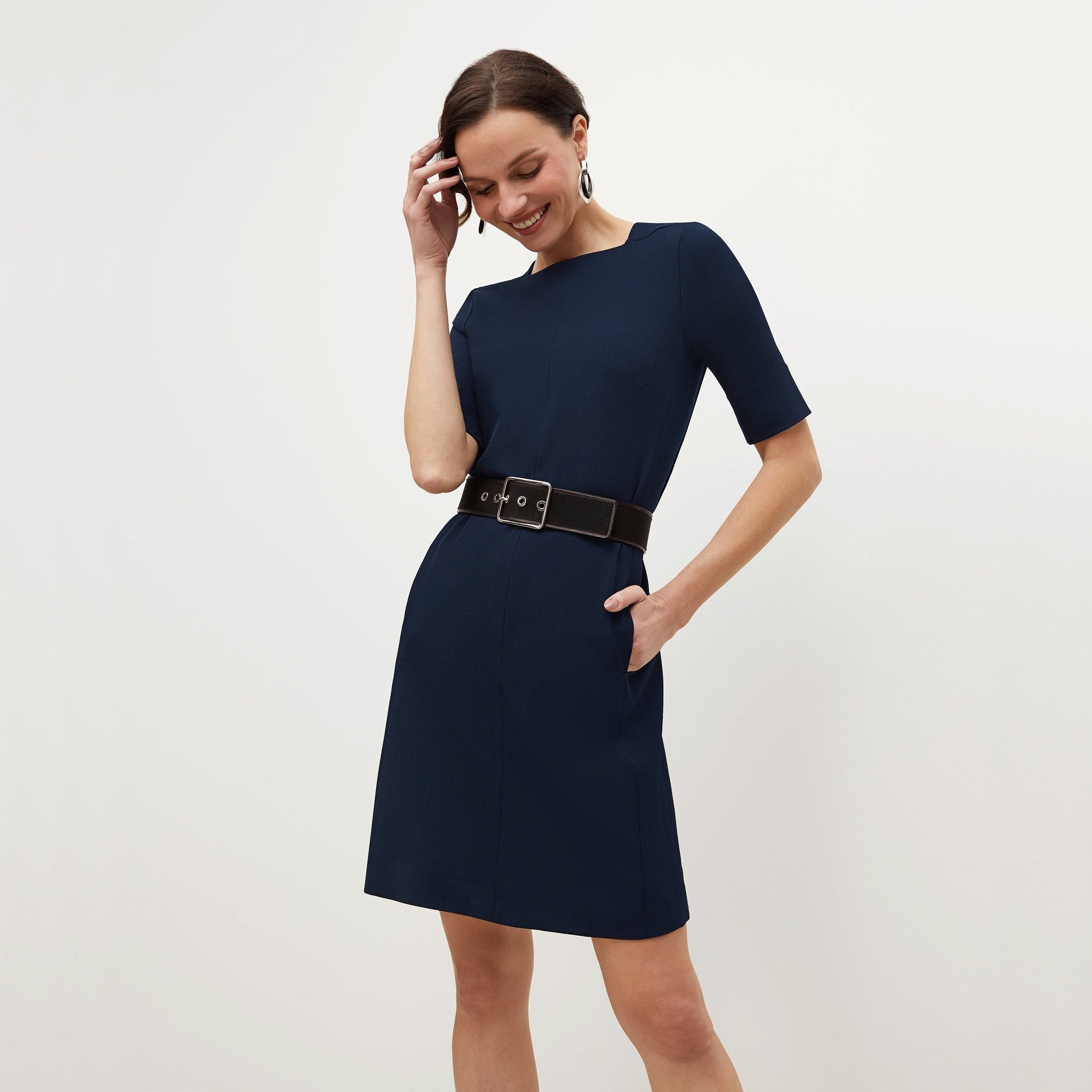 Emily Dress Plus - WonderTex :: Galaxy Blue – M.M.LaFleur