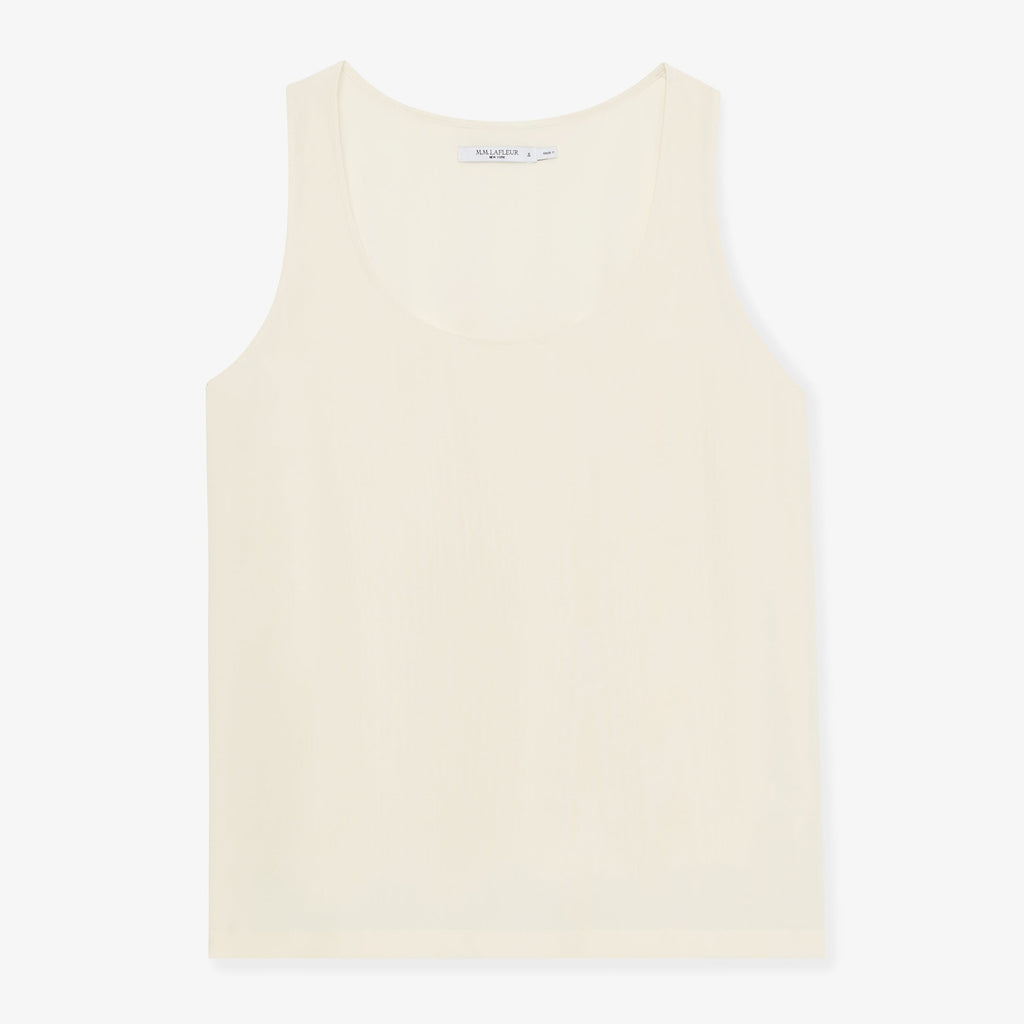 Vicky Tank - Washable Silk :: Pearl – M.M.LaFleur