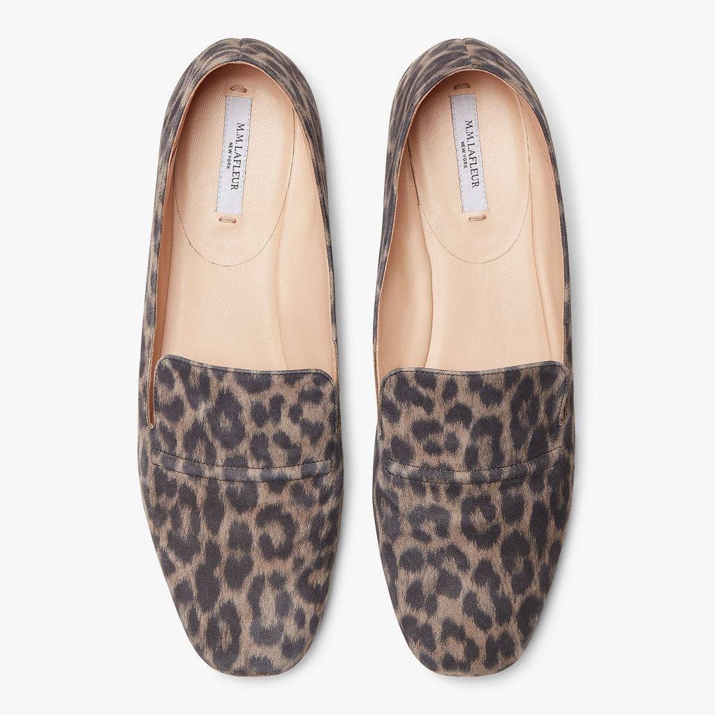 Grace Loafer - Leopard Suede :: Taupe / Black – M.M.LaFleur