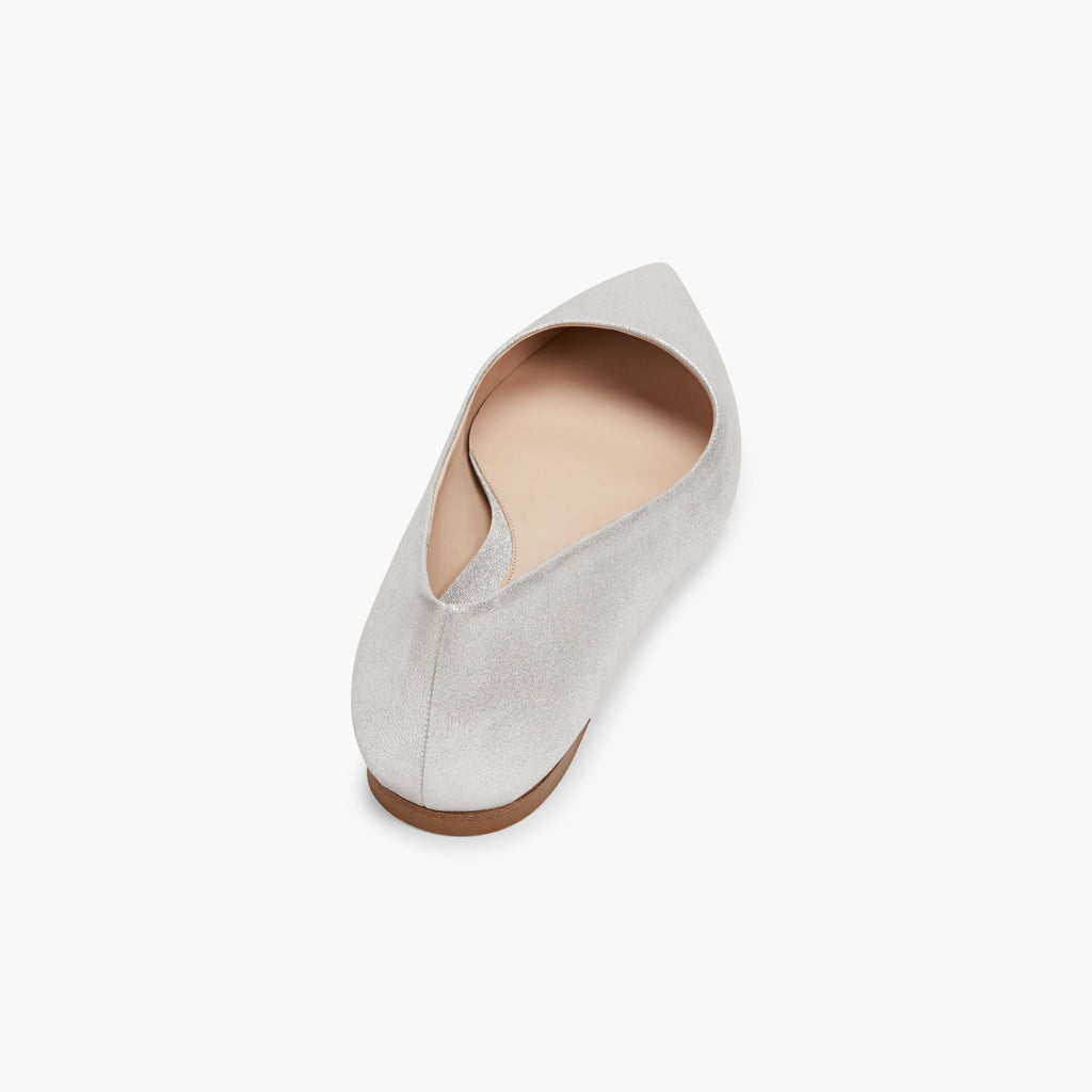 Rowan Flat - Brushed Metallic :: Silver – M.M.LaFleur