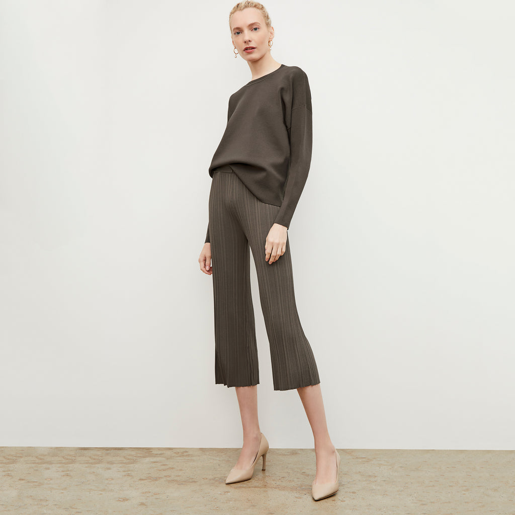 Marijane Pant - Textured Knit :: Light Ash – M.M.LaFleur