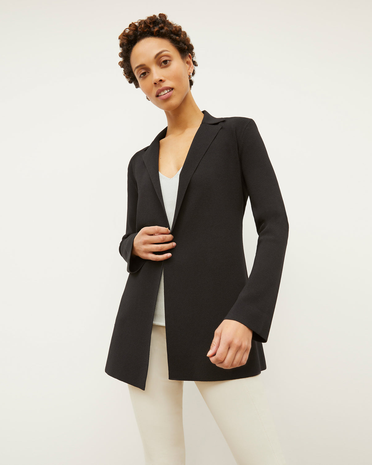 Oversized fluid crepe blazer, Icône, Women's Blazers