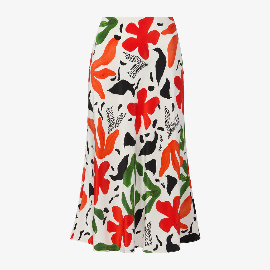 Orchard Skirt - Washable Silk :: Cutout Print – M.M.LaFleur