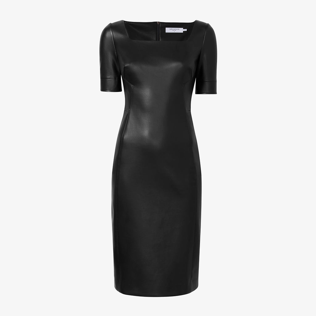 Noa Dress - Vegan Leather :: Black – M.M.LaFleur