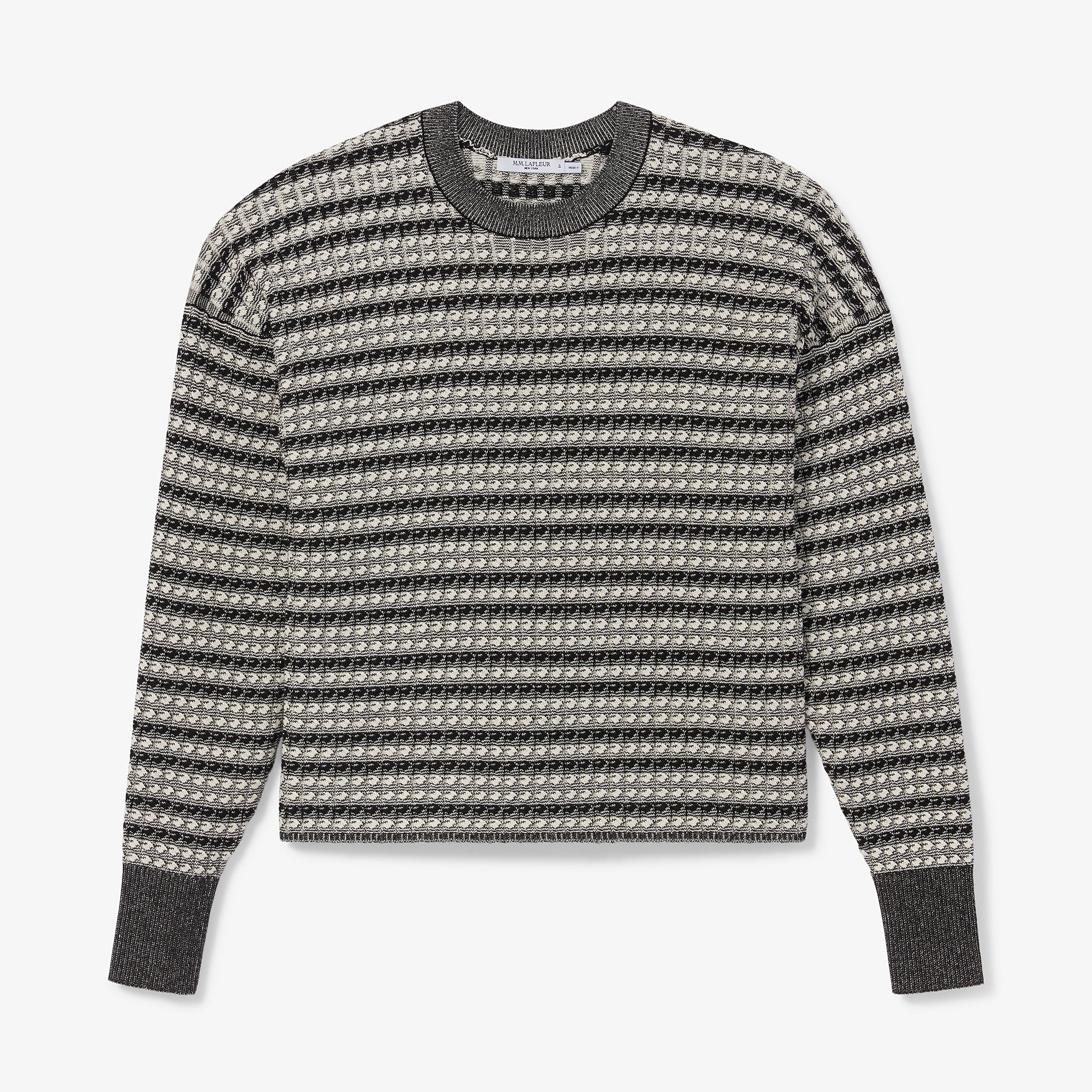 Tyler Pullover - Cable Stripe :: Black / White – M.M.LaFleur