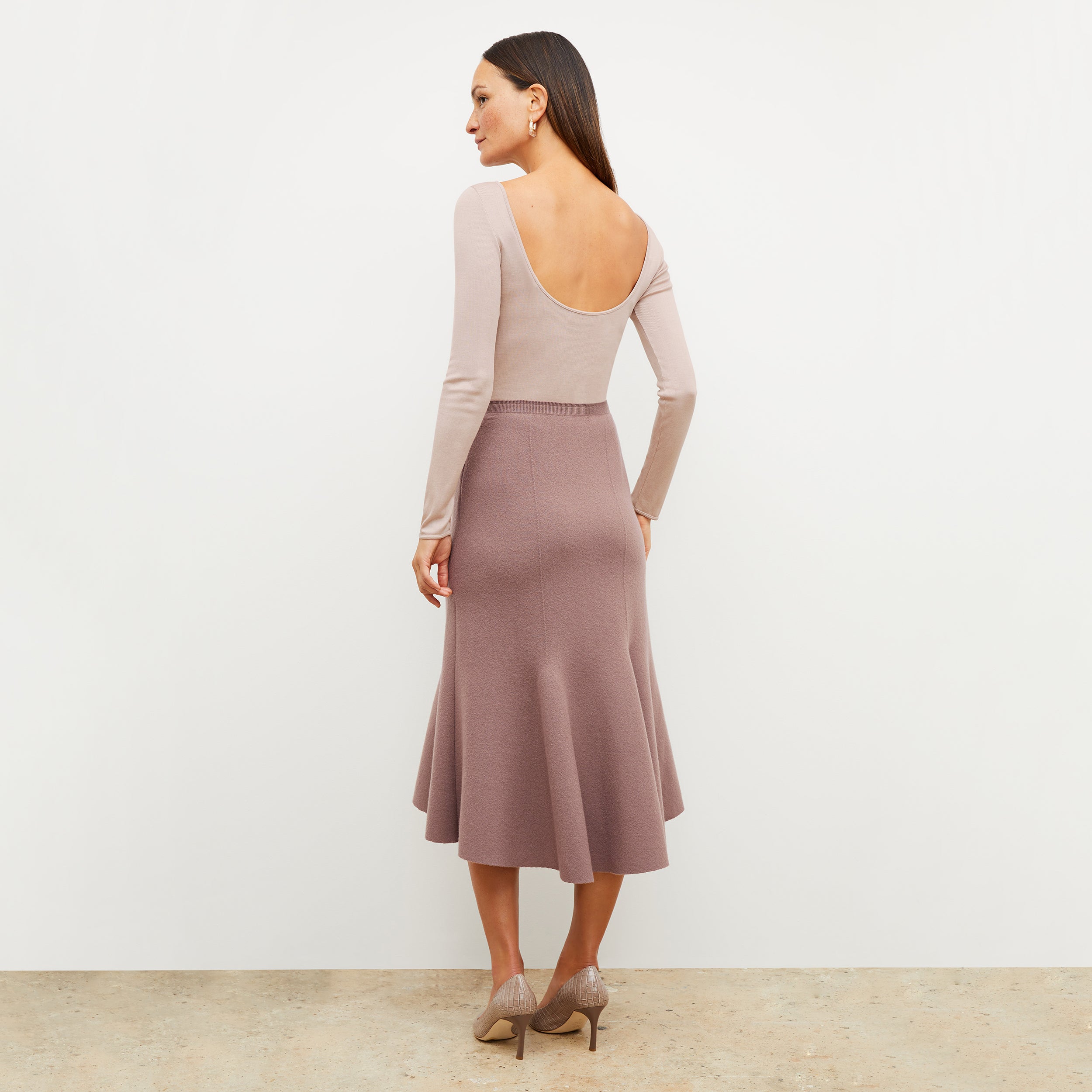 Leah Skirt - Boiled Wool :: Rose Taupe – M.M.LaFleur