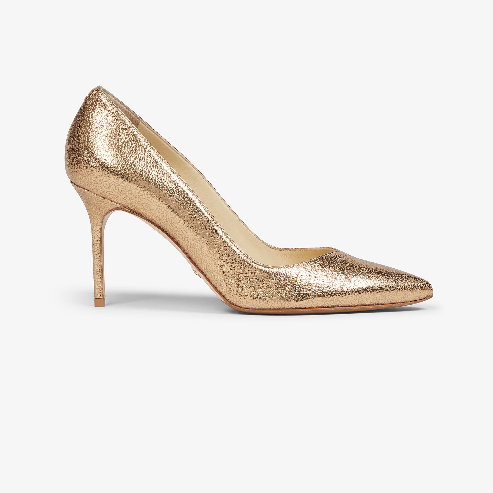 M.M.LaFleur x Sarah Flint Perfect Pump 85 :: Gold Crackle