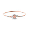 Roségouden as armband met as, haar of moedermelk. Blush