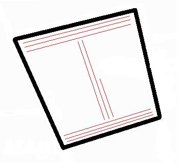 Method 2 - two opposing headlands cut with straight cuts starting at the mid point