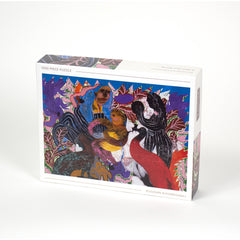 jigsaw puzzle box with painting of mother and child 