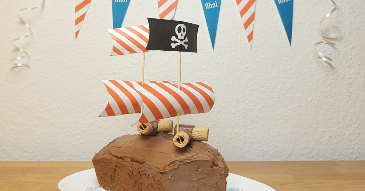 Piratenschiff Kuchen