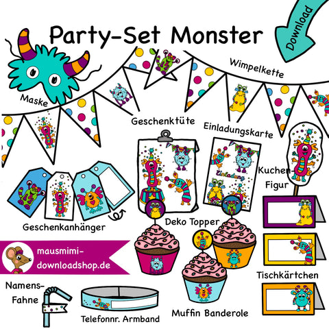 Kindergeburtstag, Mottoparty, Monster, Deko, Monster-Party