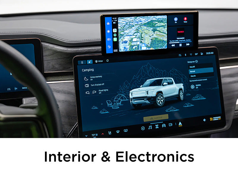 Rivian R1S Aftermarket Interior Accessories and Electronics Upgrades