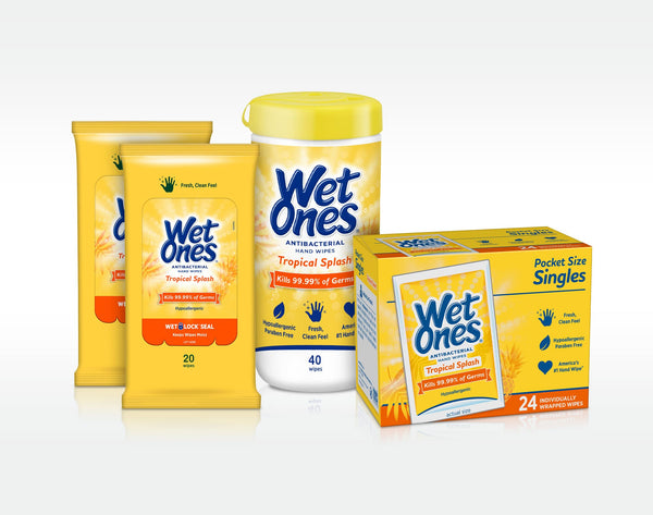 Wet Ones® Sensitive Skin Hand & Face Wipes Singles - Fragrance Free Pack