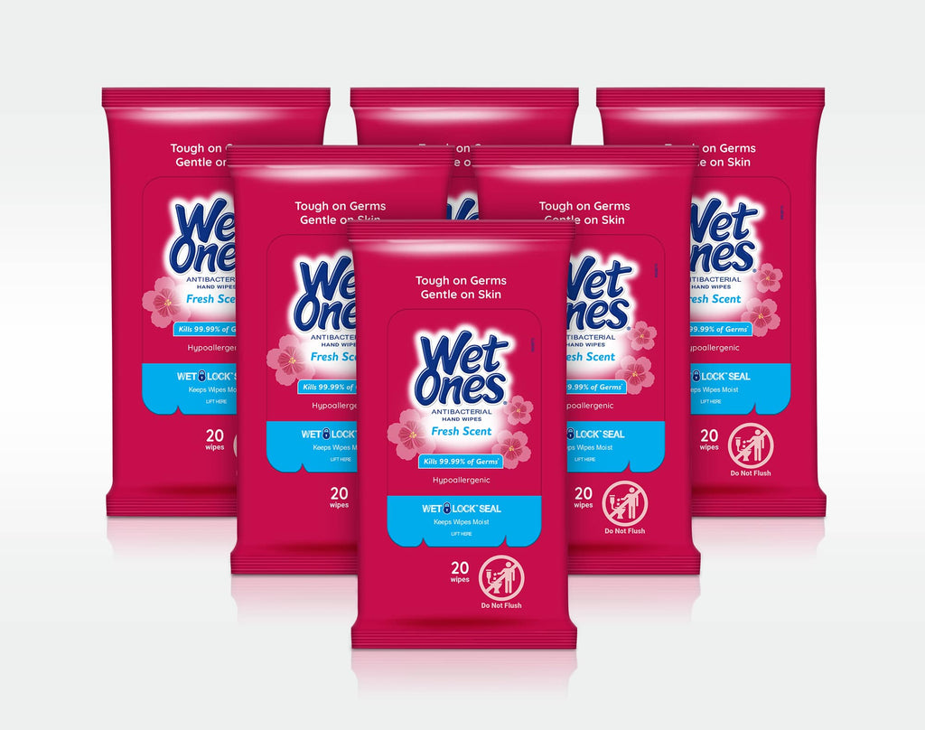 Wet Ones® Antibacterial Hand Wipes Travel Pack Fresh Scent Pack Wet Ones Us