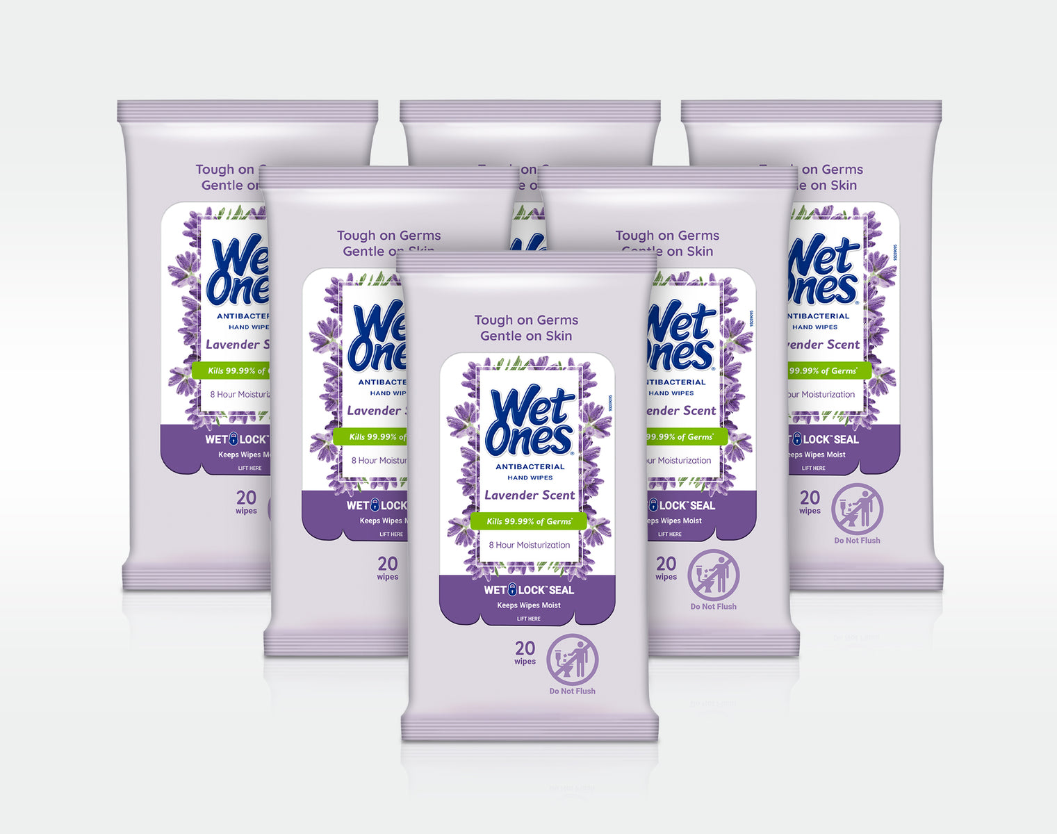 Wet Ones® Antibacterial Hand Wipes Travel Pack - Moisturizing Lavender Pack