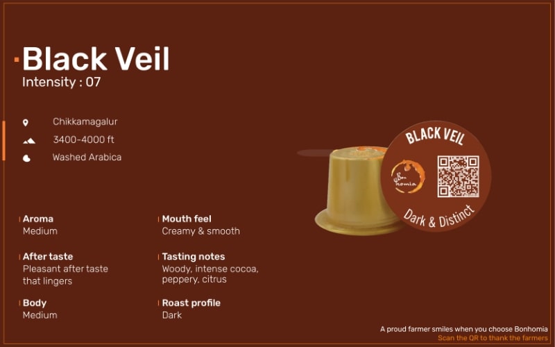 Bonhomia Black Veil Dark Coffee Capsules