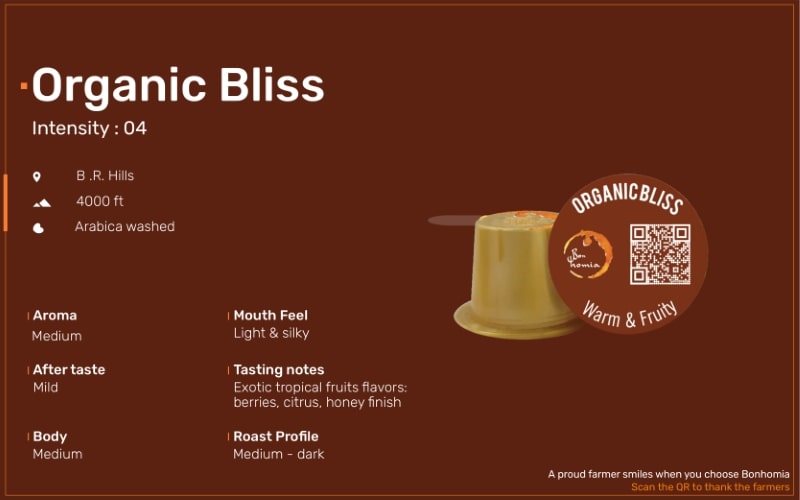 Bonhomia Organic Bliss Mild Coffee Capsules