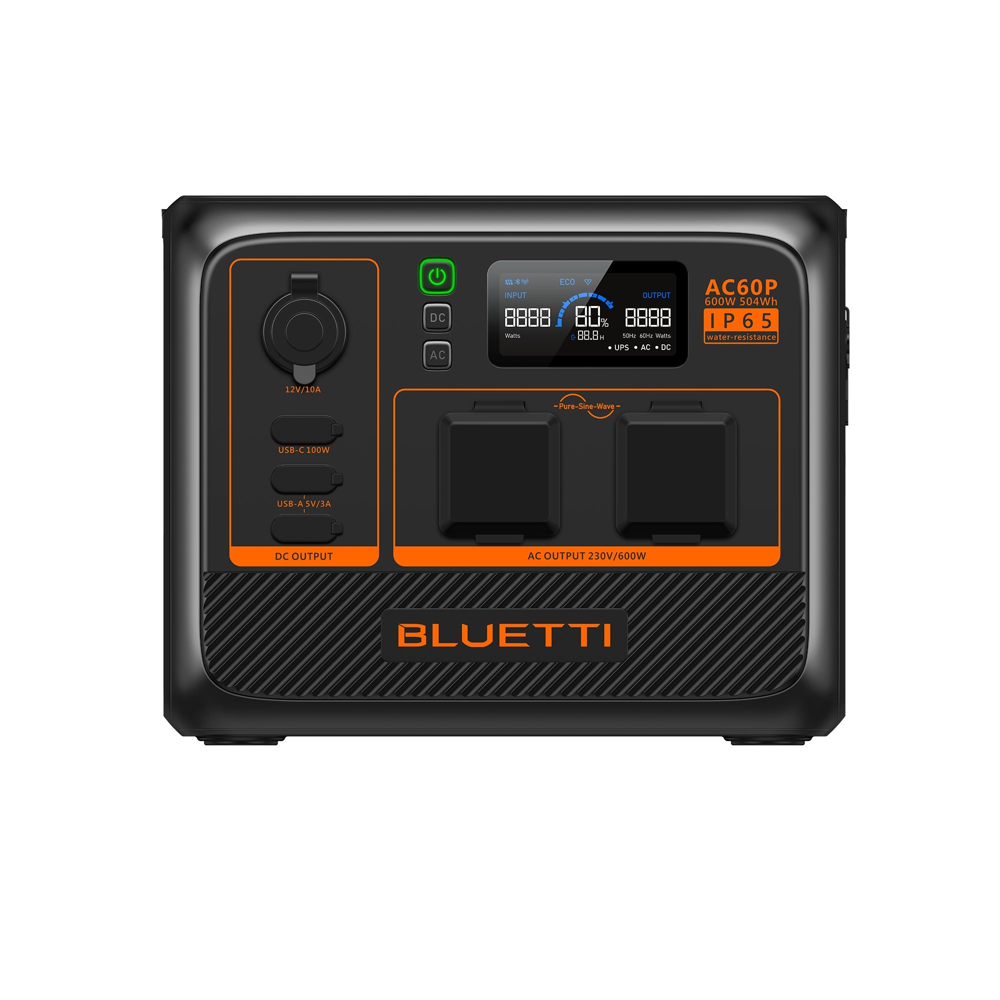 BLUETTI AC60P Portable Power Station , 600W 504Wh, AC60P , 600W，504Wh Power Station