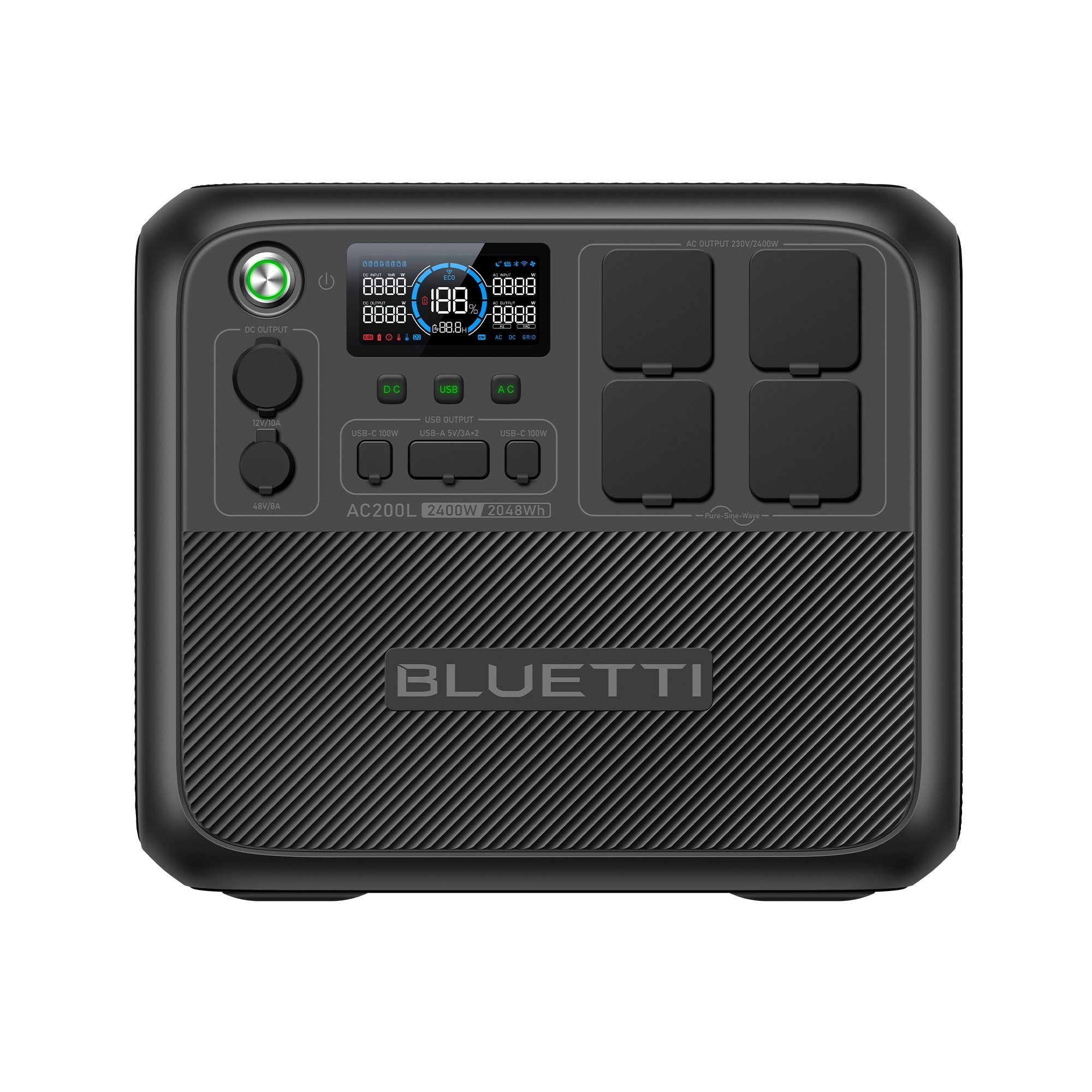 BLUETTI AC200L Portable Power Station , 2,400W 2,048Wh, AC200L , 2400W , 2048Wh Power Station