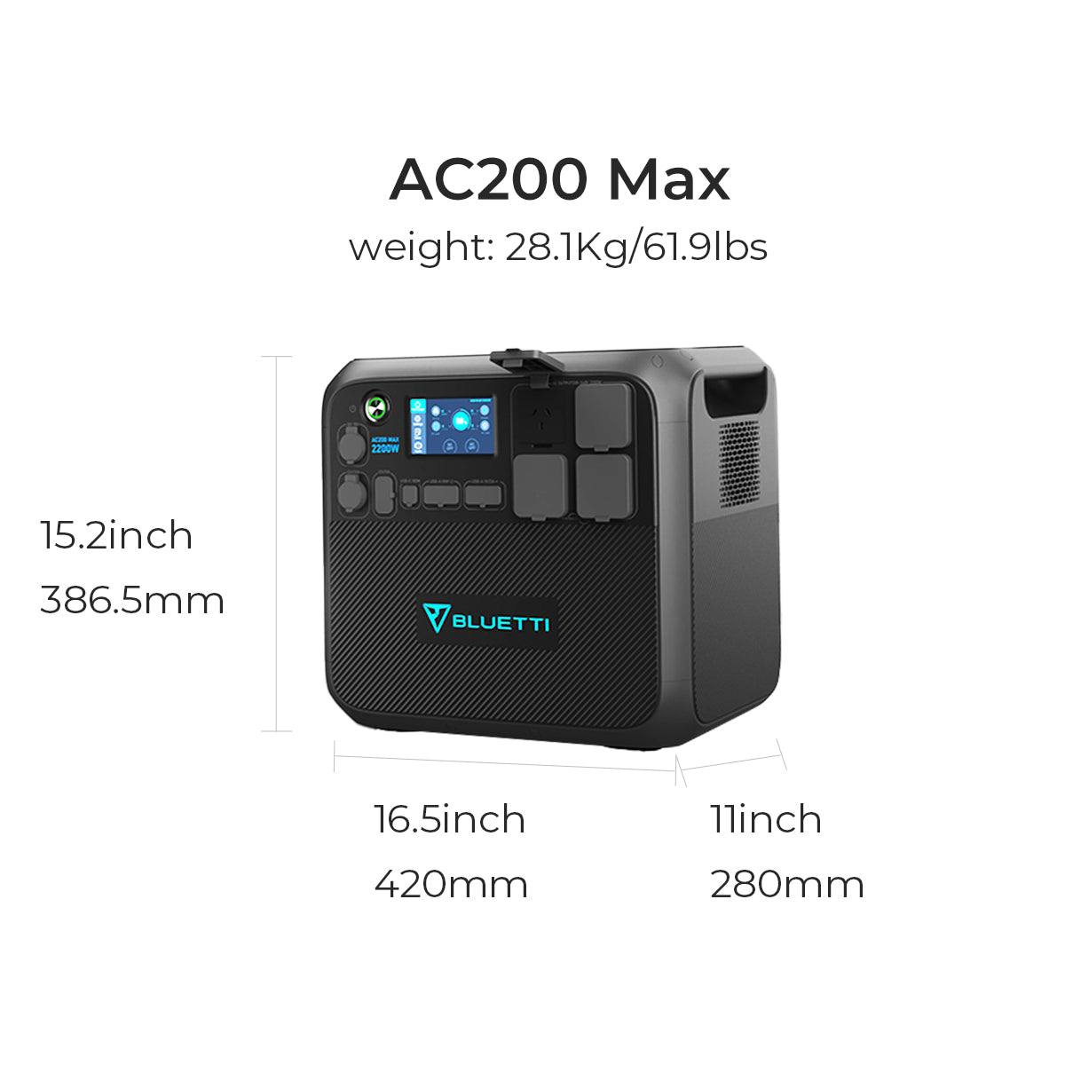 ac200max size parameters